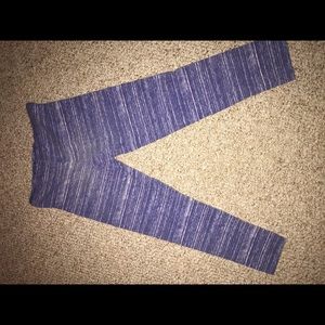 Striped purple leggings